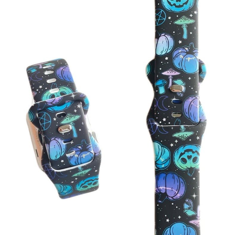 Halloween Watch Band - Twilight Pumpkin - Tweedle Dee Designs